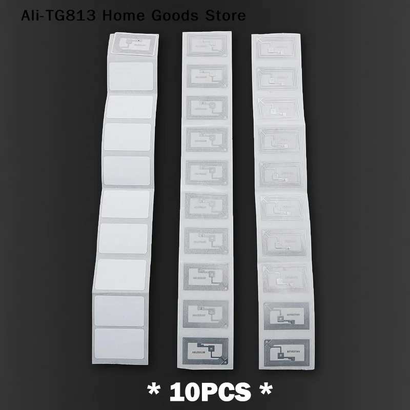 

[TG813]10pcs 13.56MHZ NFC RFID Programmer Chip Sticker Label Universal 25*40mm