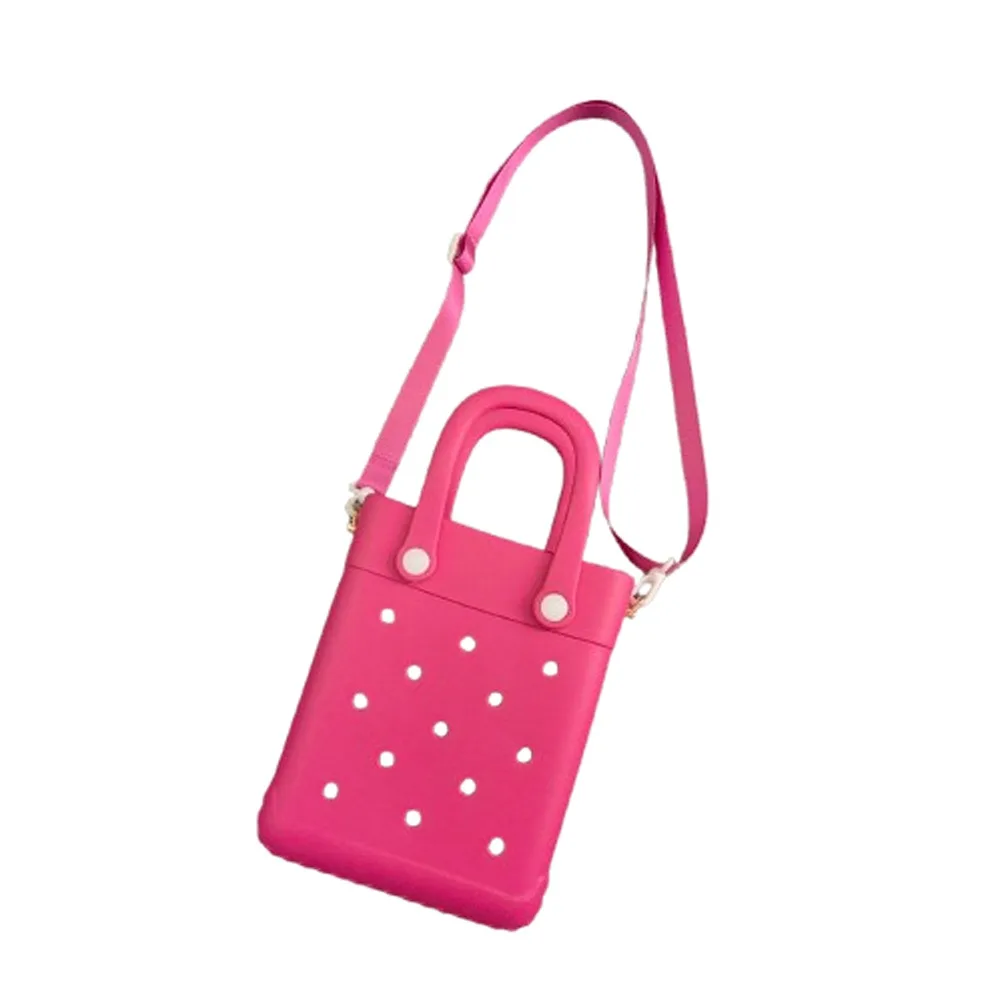 

Soft Rubber Women Shoulder Bag Summer Style Crossbody Bag Colorful Fashion Beach Handbag Charms Handbag Shopping Bags