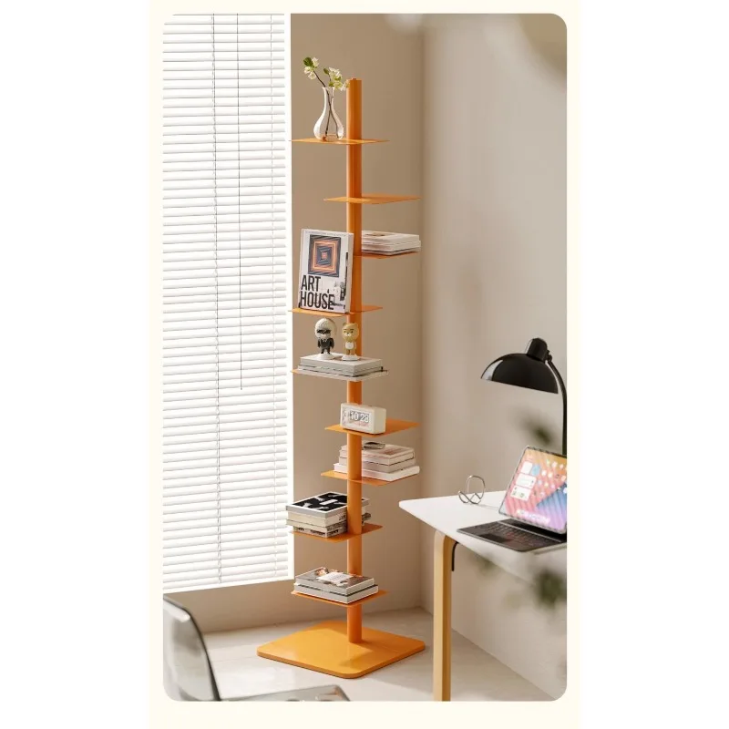 Storage Bookshelf Iron Corner Narrow Bookcase Living Room Shelf Organizer Bookcase Book Rack Designer Hidden Rotating Spiral
