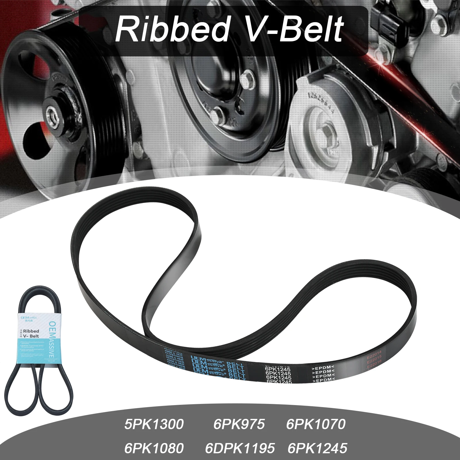 Car 6 Rib Multi V Drive Belt EPDM For VW Bora Golf Jetta Seat Turedo Skoda Octavia Lincoln MKZ Subaru Legacy BMW M5 M6  AUDI A4