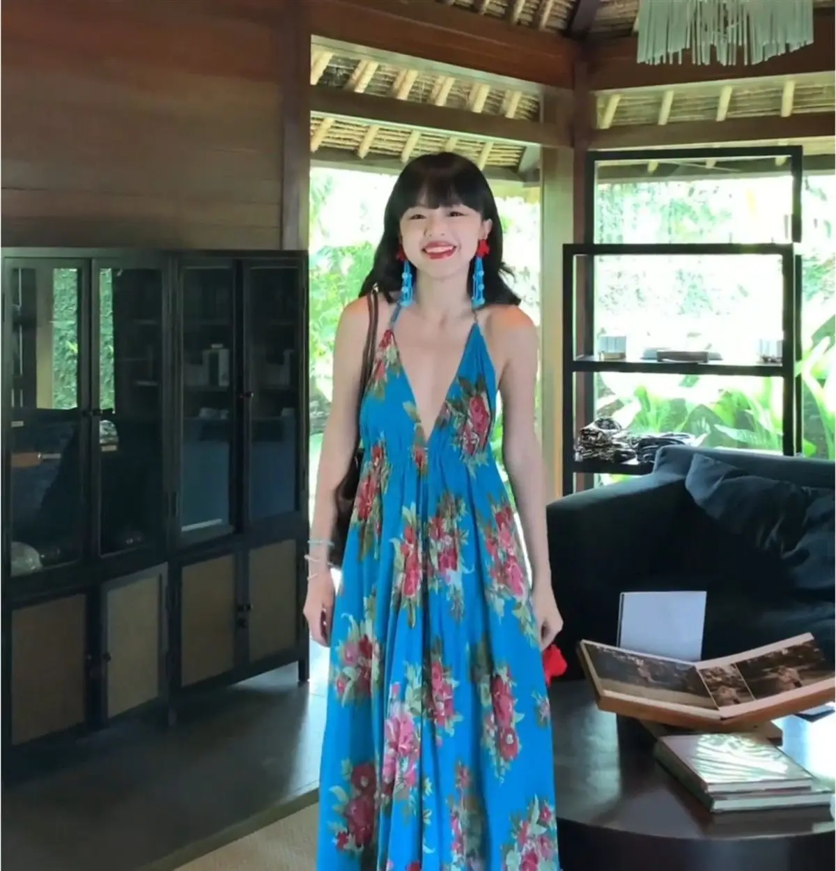 Vestidos femininos vestido noite fora primavera jacquard a céu aberto lanterna manga laço cintura minimalista francês requintado gota-cintura