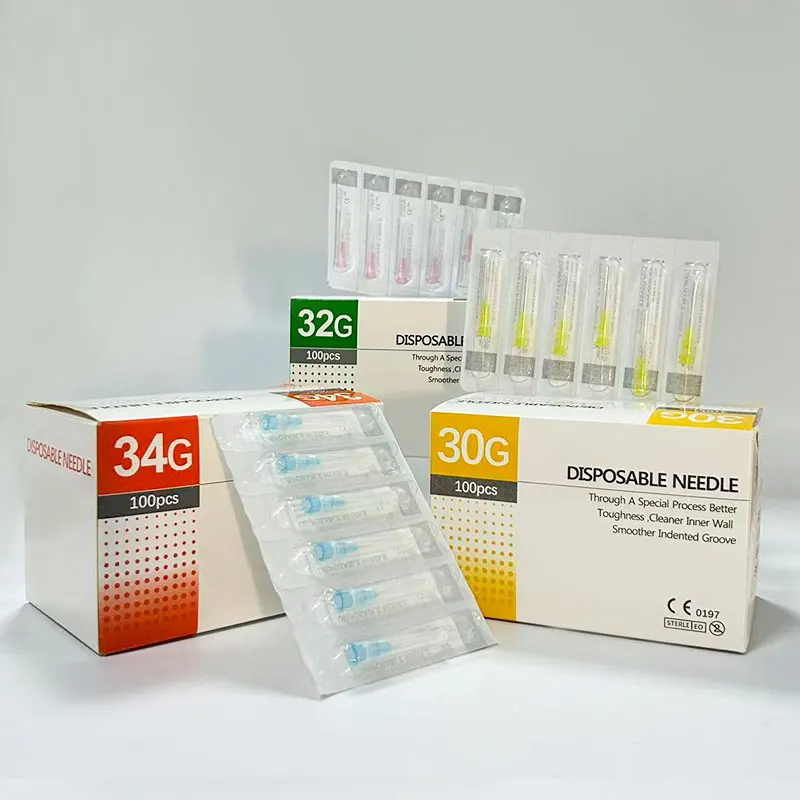 

100pcs 30G 4MM 6MM 13MM Needle 32G Needle 34G 1.5MM 2.5MM 4MM 6MM 8MM 13MM Disposable Needle Hand Tool