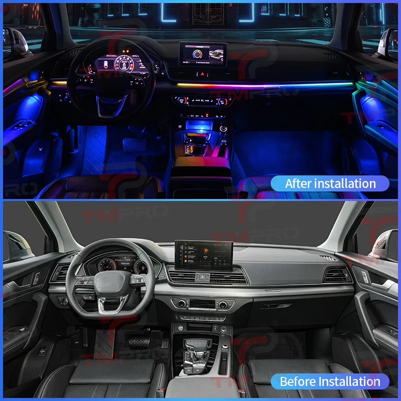 TMPRO 64-Color LED Safety Assistance System Ambienting Light for 2018-2024 Audi Q5L Interior Decoration