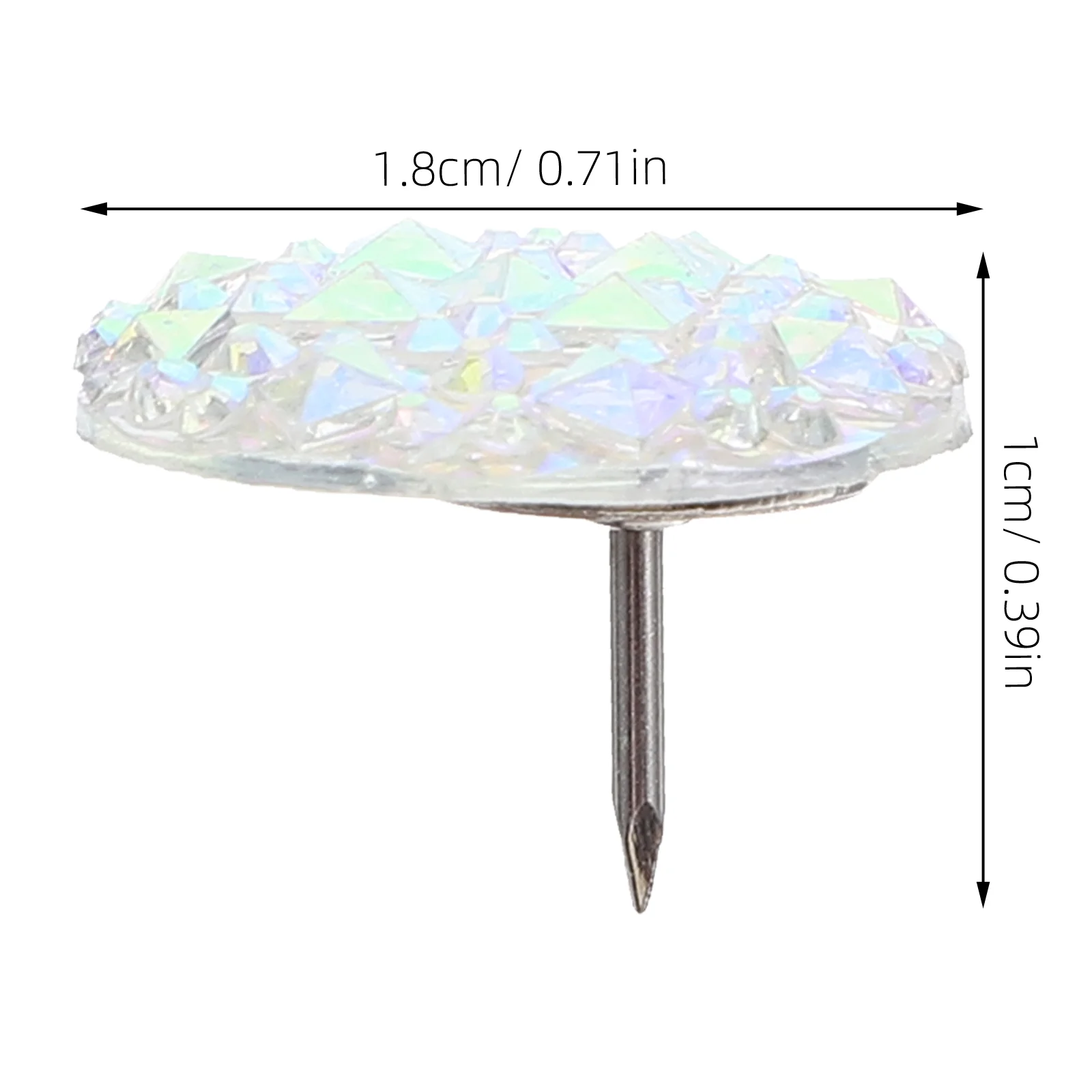 20 Pcs Corkboard Resin Rhinestone Thumbtacks Pin Water Drill Gear Household Toothed Nail Rhinestones