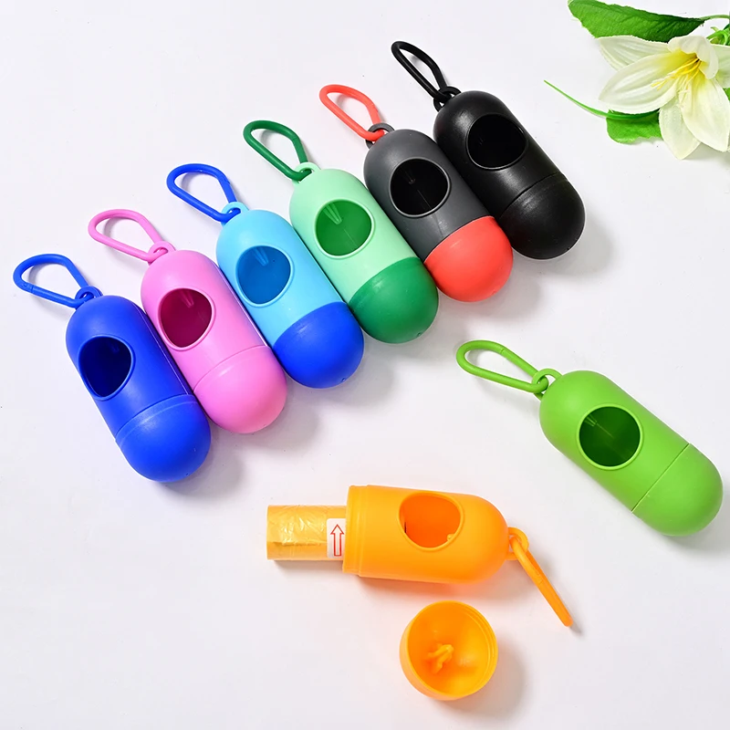 1Pc Portable Poop Bag Dispenser Pet Dog Waste Bag Holder Disposable Garbage Bags Carrier Plastic Case Pet Cleaning Supplies