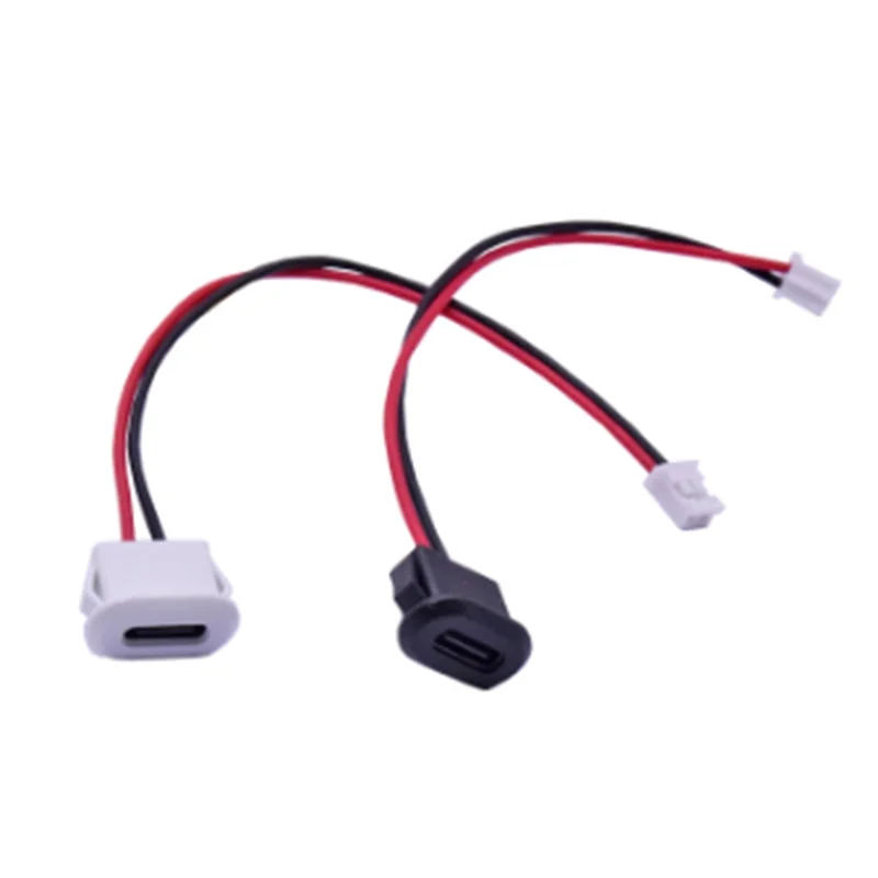 10 buah USB Tipe C konektor Jack wanita tipe-c dengan gesper kartu arus tinggi pengisian cepat Port Jack USB-C colokan pengisi daya B