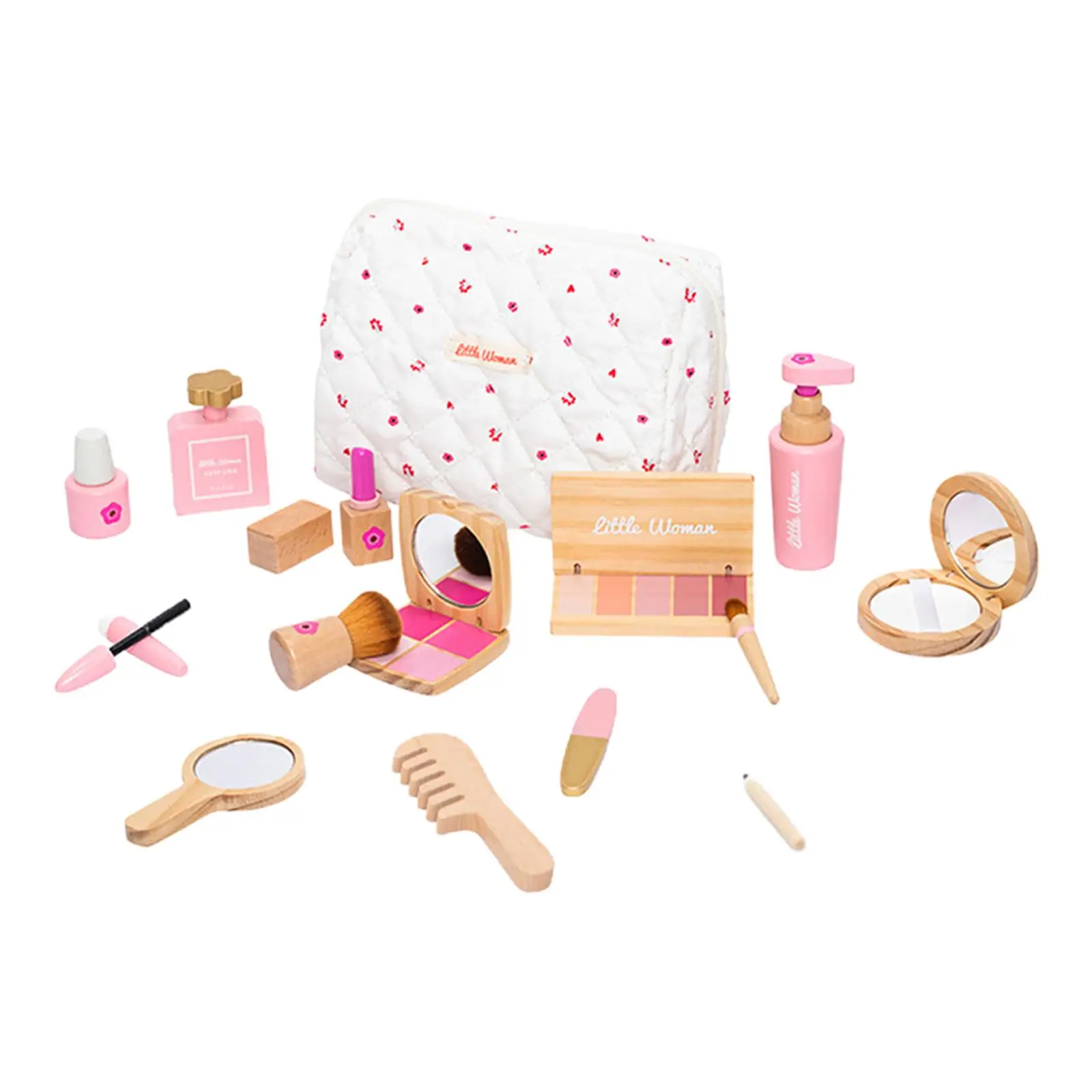 

Pretend Makeup Kits Enhance Hand Eye Coordination Wooden Makeup Toys for Halloween Princess Dress up Present Gift Age 3 4 5+