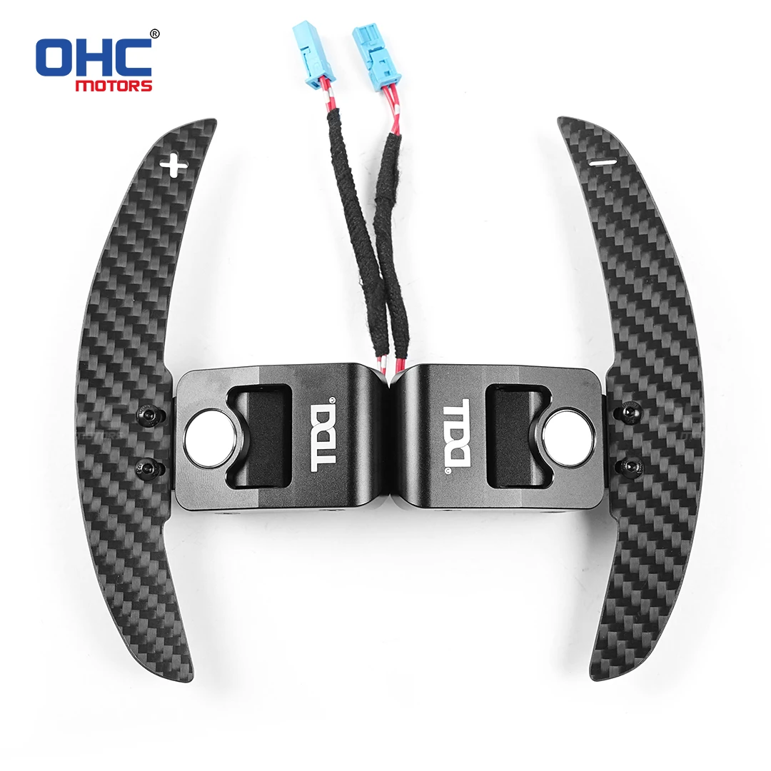 OHC ألياف الكربون اللامعة المغناطيسي عجلة القيادة مجداف المبدلات لسيارات BMW 1-4 سلسلة f20 f21 f30 f22 f80 g20 g30 g80