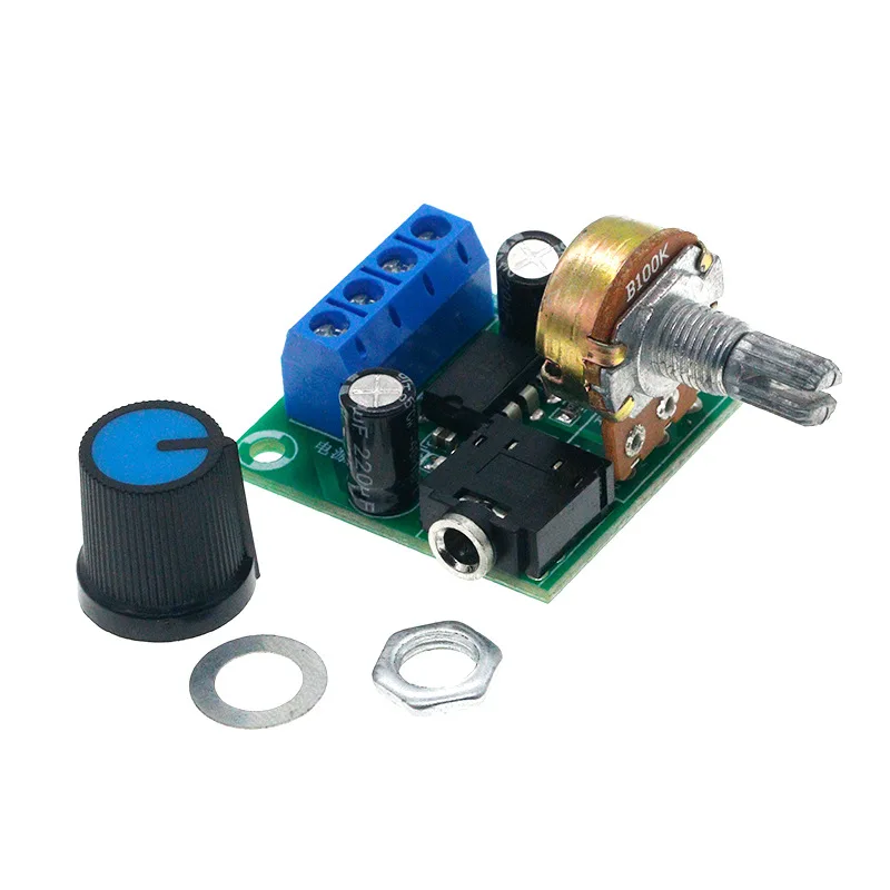 YX1667 LM386 mini amplifier board can hold 0.5W-10W speakers and DC3-12V audio amplifier