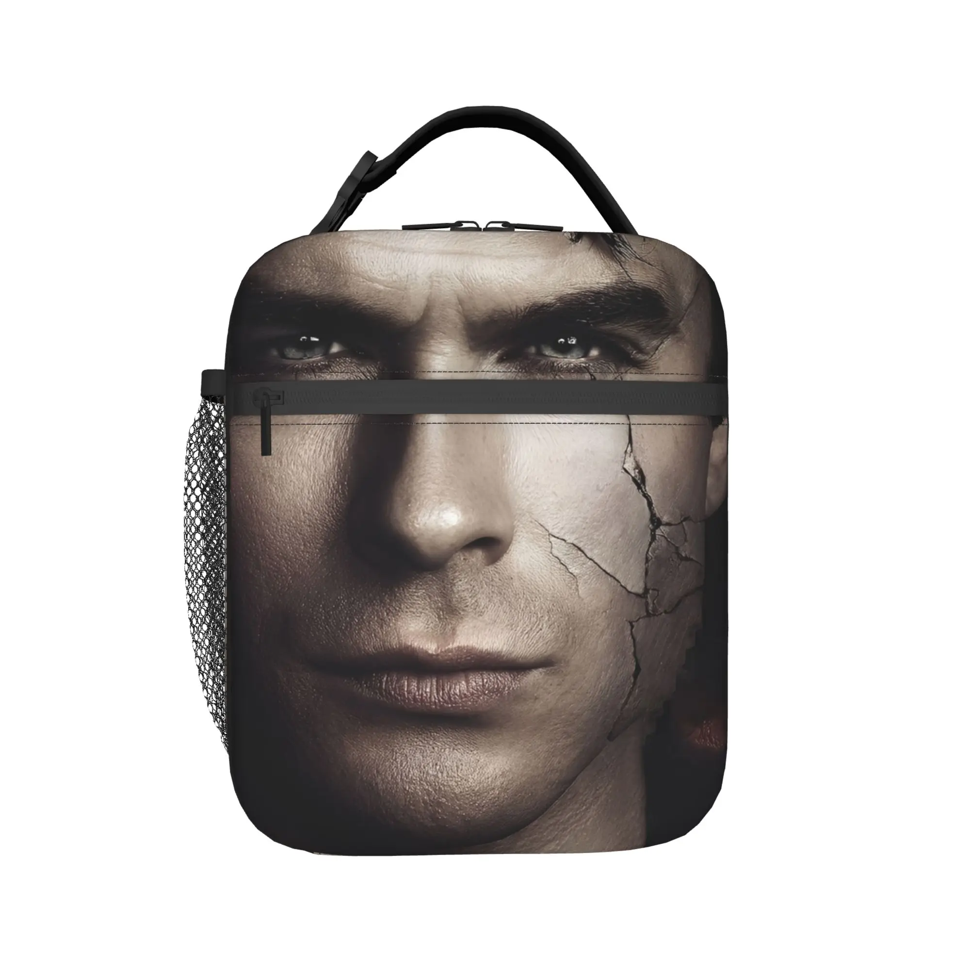 The Vampire Diaries Damon Salvatore Lunch Bag  Casual Lunch Box For Child  School Cooler Bag Waterproof Tote Food Bags