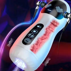 Copa de masturbación masculina de succión automática, vibrador de pene de succión vaginal Oral, Copa masturbadora, Juguetes sexuales para hombres adultos, máquina sexual