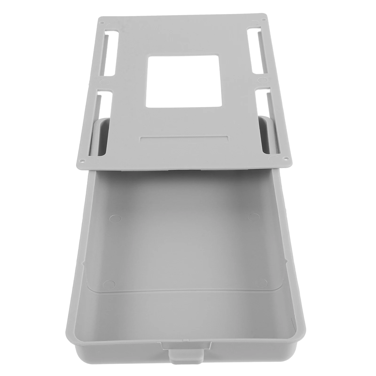 

Gray Large Desk Drawer Organizer Paper Storage Drawers Easy Open Close Space Saving Pen Box Storage Basket For Table