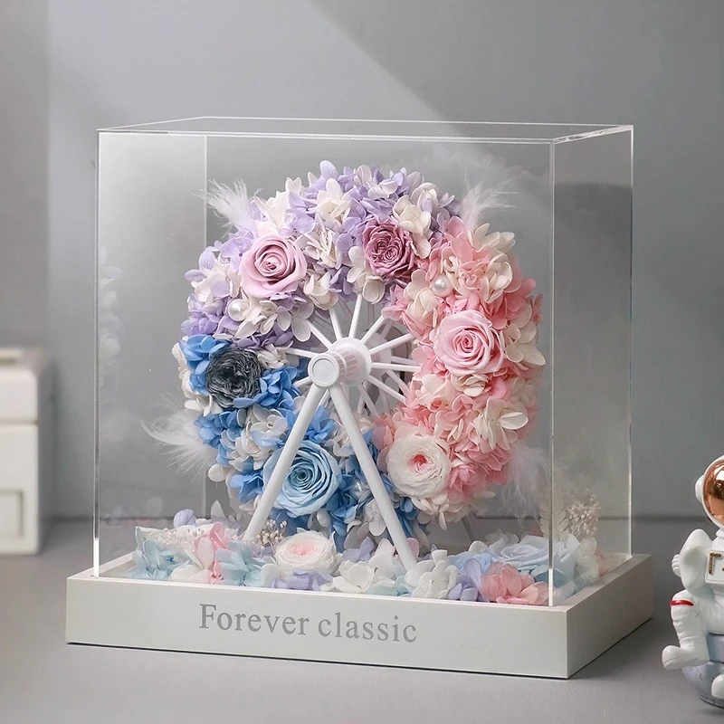 زهرة أبدية عجلة فيريس زخرفة الورد