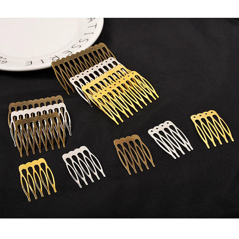 5/10 Teeth Metal Hair Comb Bronze Tone Hair Clips Claw Hairpins DIY Jewelry Findings & Components Wedding Hair Supplies HK107