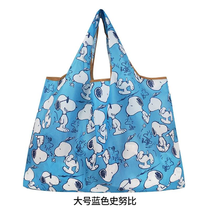 Snoopy bedruckte, faltbare, wiederverwendbare Einkaufstasche, große Kapazität, umweltfreundliche Polyester-Tragetasche, wasserdichte Tasche