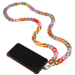 FishSheep-Acrílico Crossbody Lanyard para o telefone móvel, cinta do telefone, Chain Case, cabo de corda, pendurar portátil, acessórios do telefone celular, 120cm