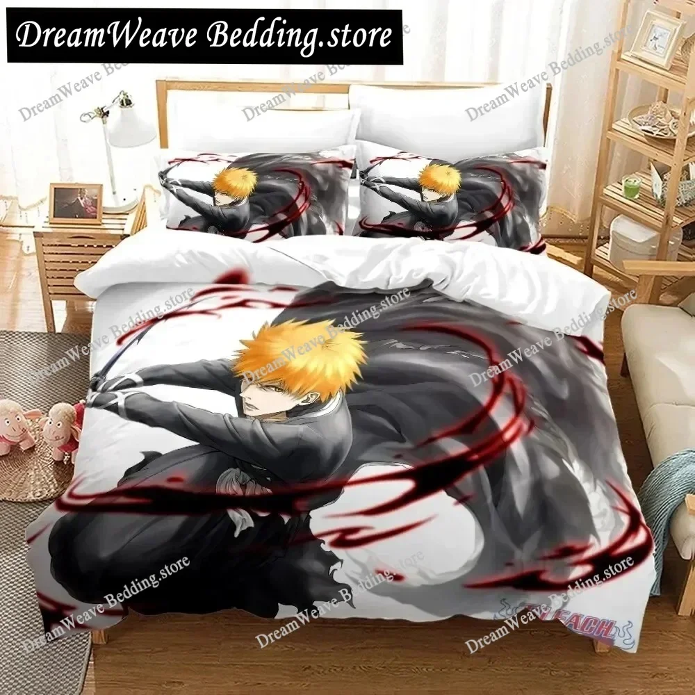 

Home Textile Cartoons Bleach Kurosaki Ichigo Cover Duvet Cover Pillow Case Boy Girl Polyester Bedding Set King Queen Twin Size96