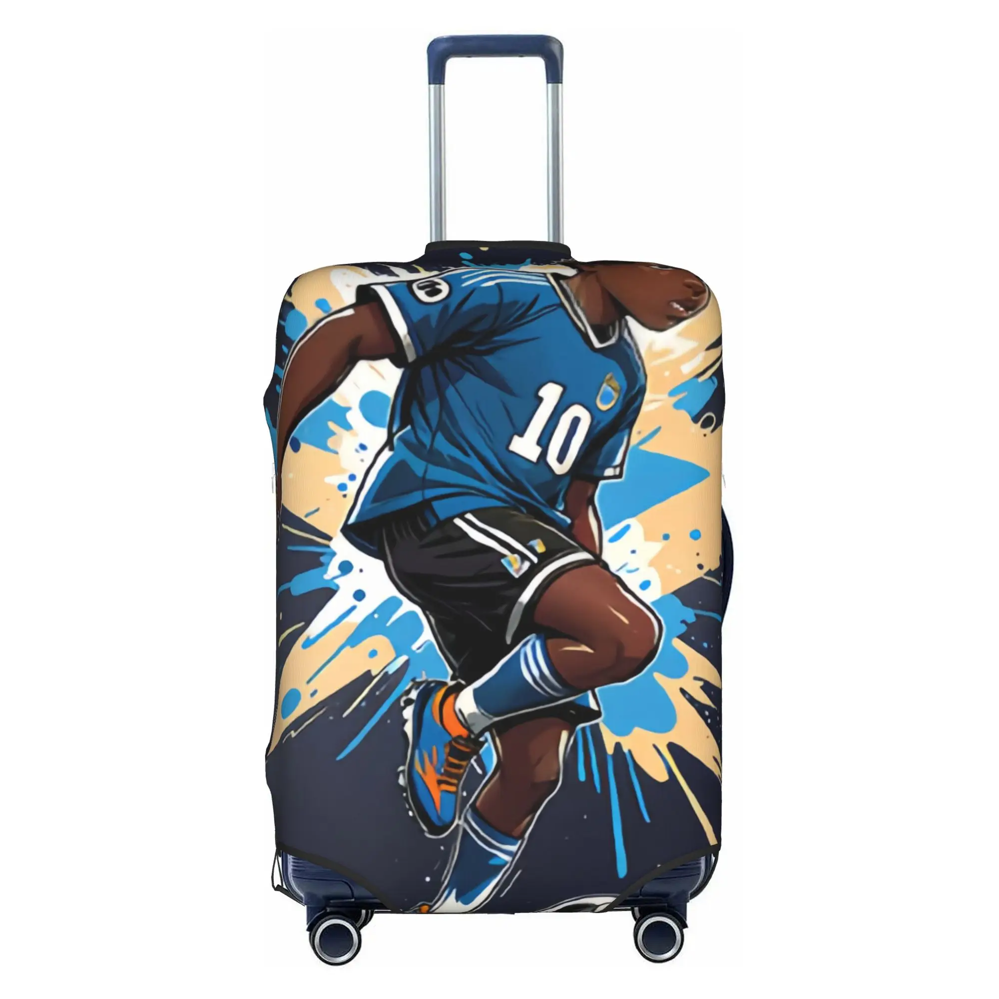 Afro B-Black B-Boy W-With C-Crown  Luggage Cover Washable Black King Doctor Pilot  Suitcase Cover Protector Fit 18-32 Inch