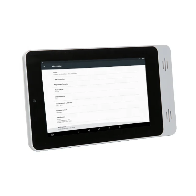 7 inch Vertical touch screen wall mounted android POE tablet