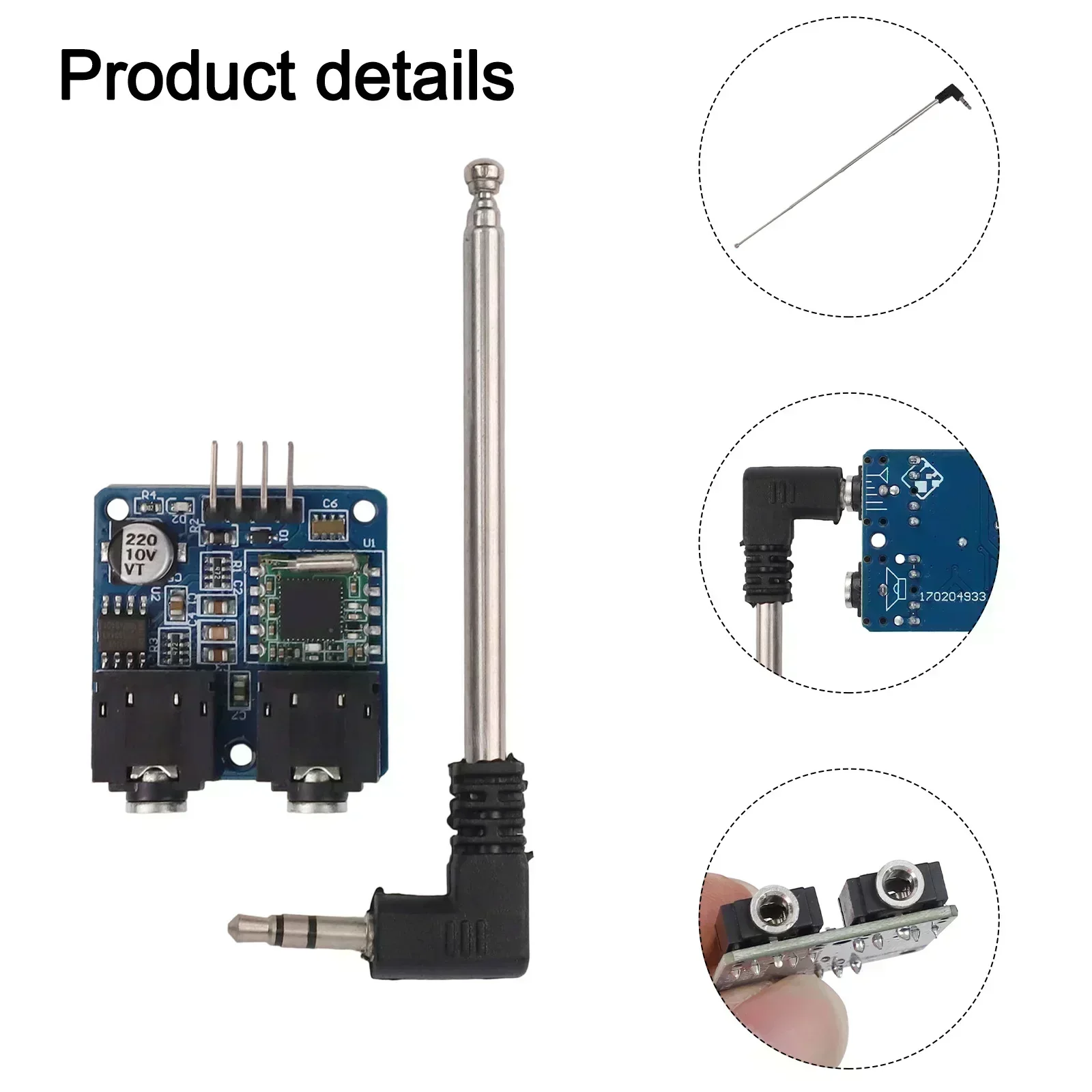 3.5mm Audio Connection Module Gain Control FM Stereo Receiver Automatic Gain Control Circuit Low-Cost Fixed Chip