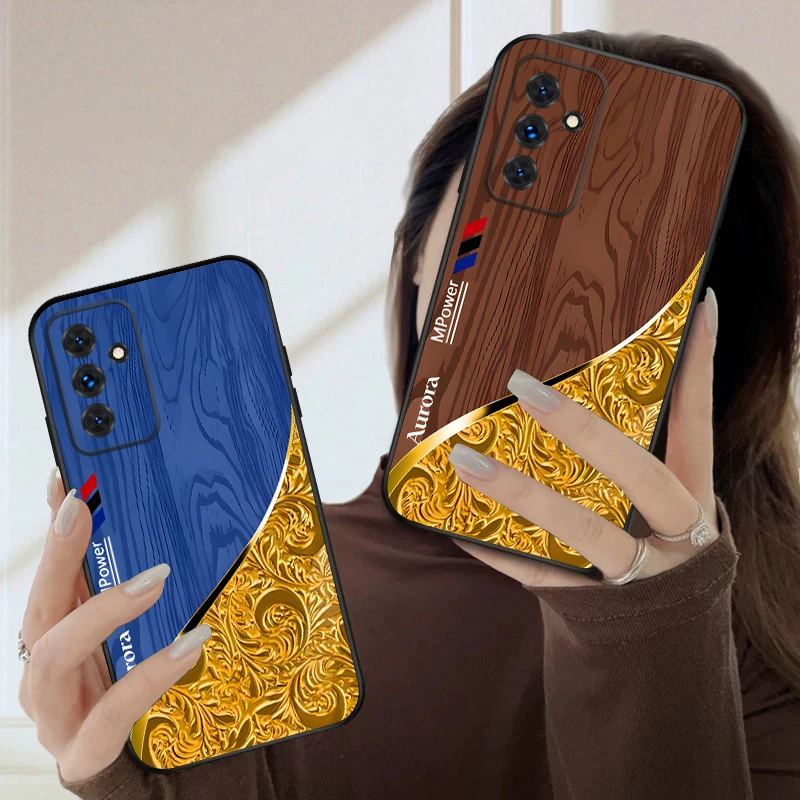 

Golden Flower Blue For Samsung S20FE S 21 22 23 FE 24 Plus 25 Ultra Galaxy M23 32 34 35 52 53 54 55 5G silicone soft phone case