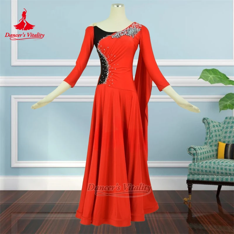 فساتين ممارسة قاعة الرقص للبالغين بأكمام طويلة أو قصيرة مخصصة للنساء والأطفال، ملابس مسابقة الفالس فوكستروت، حيوية الراقصة