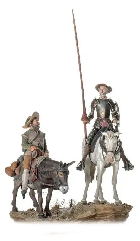 54mm Resin kit  Resin kit guitar and Sancho availablet Collectible Unassembled Sculpture for Hobbyists