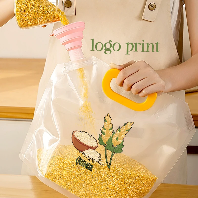 Salsa PET, jugo líquido, leche, cerveza, vino, café, bebida, Camping, almacenamiento al aire libre, bolsa de plástico para bebidas, bolsa con boquilla de embalaje de pie D
