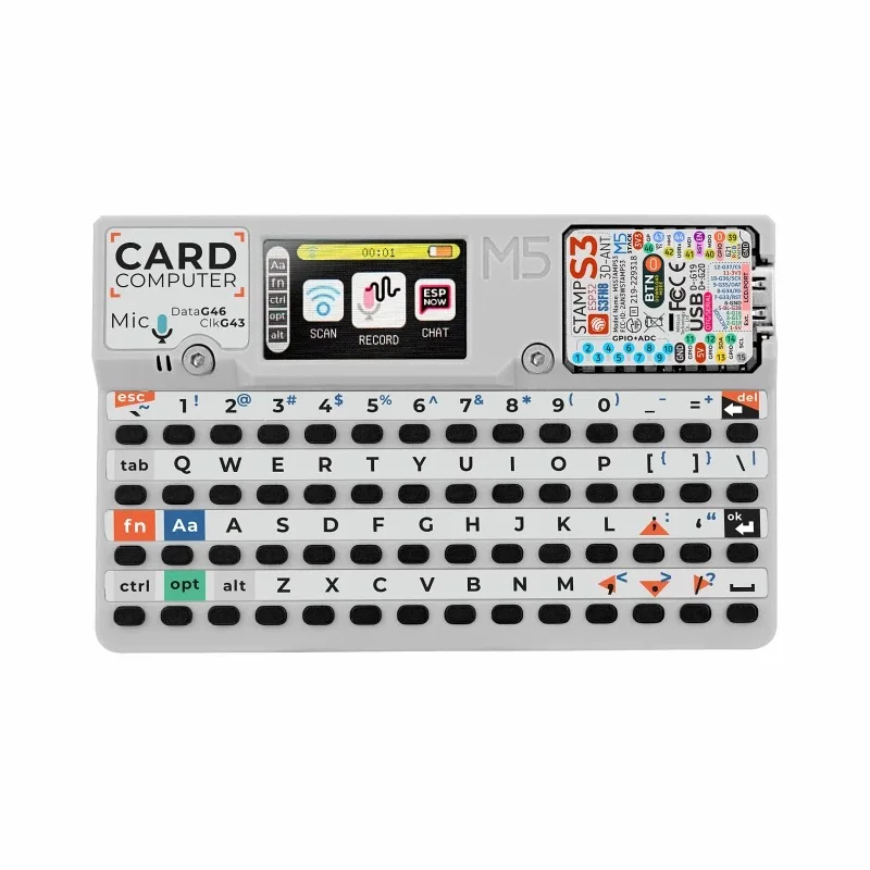 

Карточный компьютер M5stack Cardputer V1.1, 56-клавишная программируемая макетная плата StampS3A