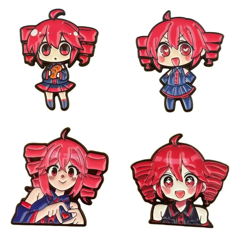 Kasane Teto Cartoon Anime Girl Accent Teto Metal Brooch Badge Anime Peripheral Creative Personalized Corsage Accessories