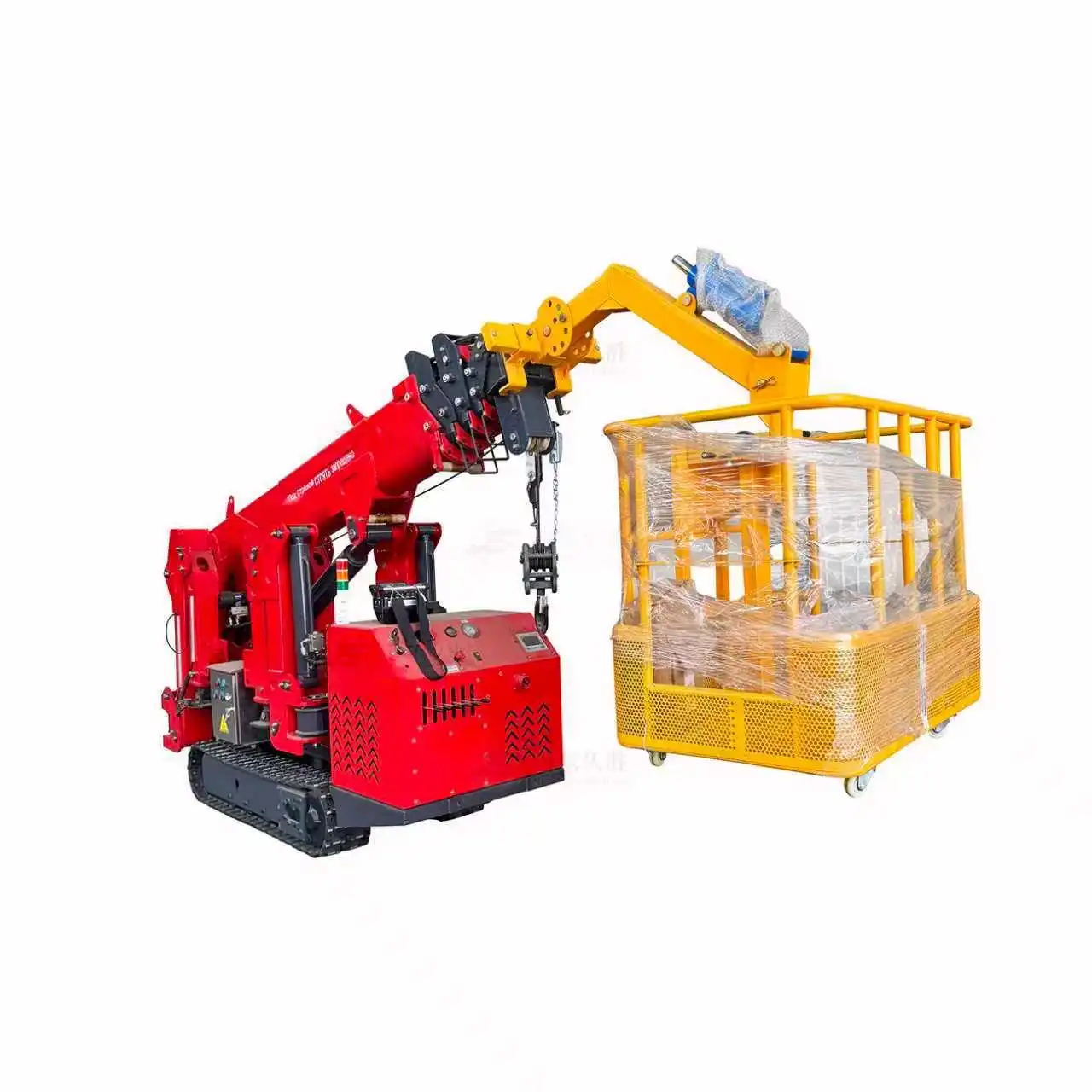 High-quality Mini Mobile Crawler Crane 5 Ton 8 Ton Telescopic Spider Portable Crane with Man Basket Diesel Engine Electric Motor