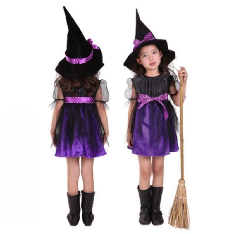 Costumi di Halloween per bambini Costumi per giochi di ruolo per bambini americani Prestazioni cosplay Costumi per spettacoli di streghe