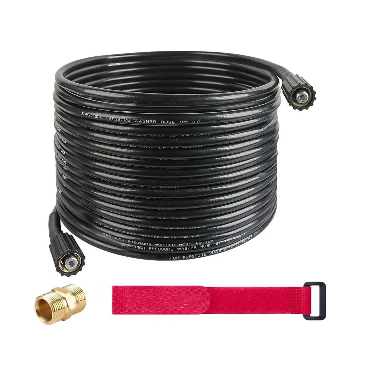 5800 PSI High Pressure Washer Hose With M22 14mm 15mm Universal Swivel Fitting Connector