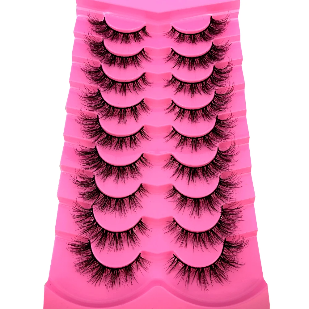 AMSDCN 5/9/10ペア ミンクまつげ ふわふわキャッ - Eyelash Extension Wispy Look のレビューと価格
