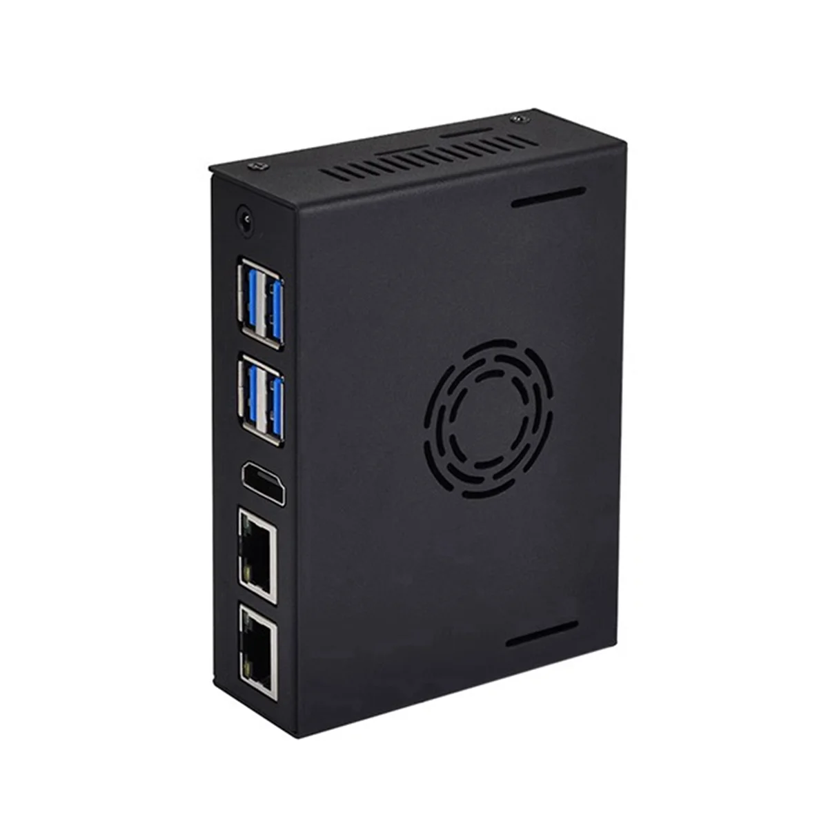 ABEP-For VisionFive2 Special Metal Shell with Cooling Fan Mini Host Computer Shell IP30 Protection Level Multiple Interfaces