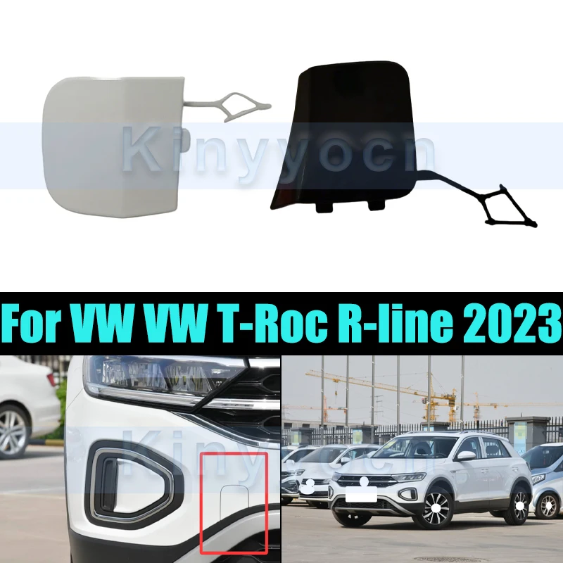 Car Front/Rear Trailer Cover For VW T-Roc R-line  2023 Front Bumper Flap Bumper Decorative Cover