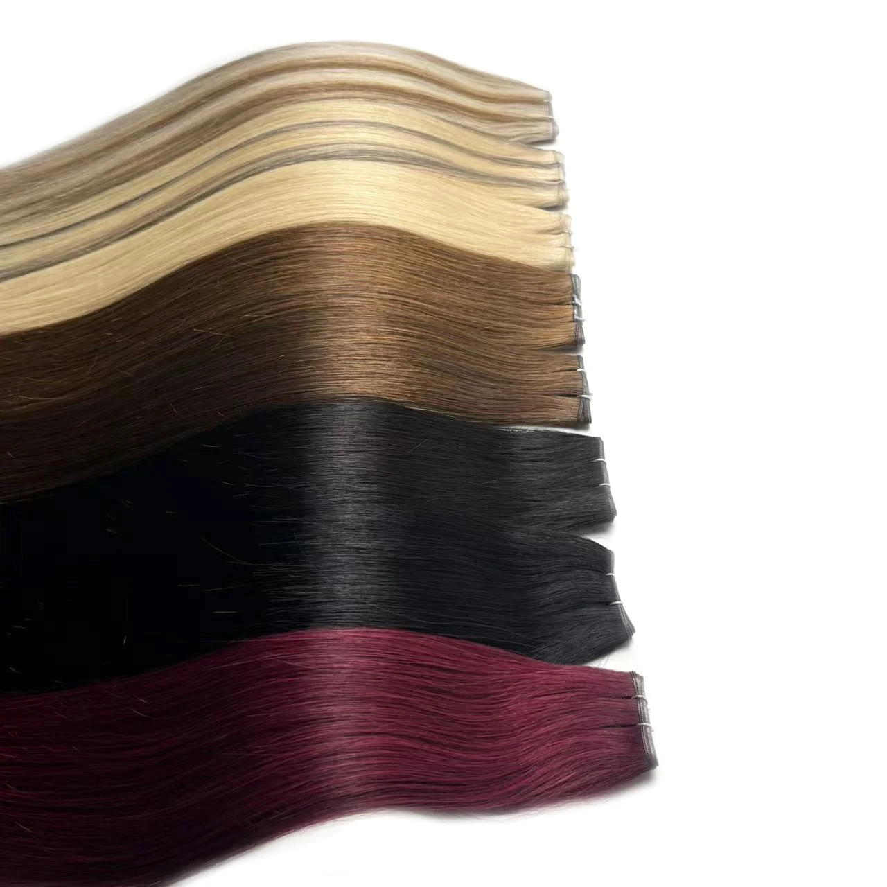 عبقرية لحمة 100 جرام/الحزمة 100% وصلة شعر بشري لعذراء لصالون لحمة غير مرئية 22 بوصة 24 بوصة حزمة شعر للنساء