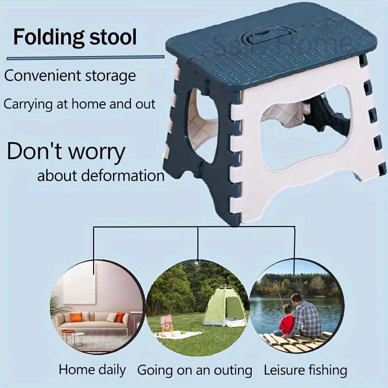 1 Piece of Portable Foldableing Stool That Can Be Used Indoors and Outdoors, Portable Plastic Stool for Adults, Outdoor Fishing, Train Boarding,