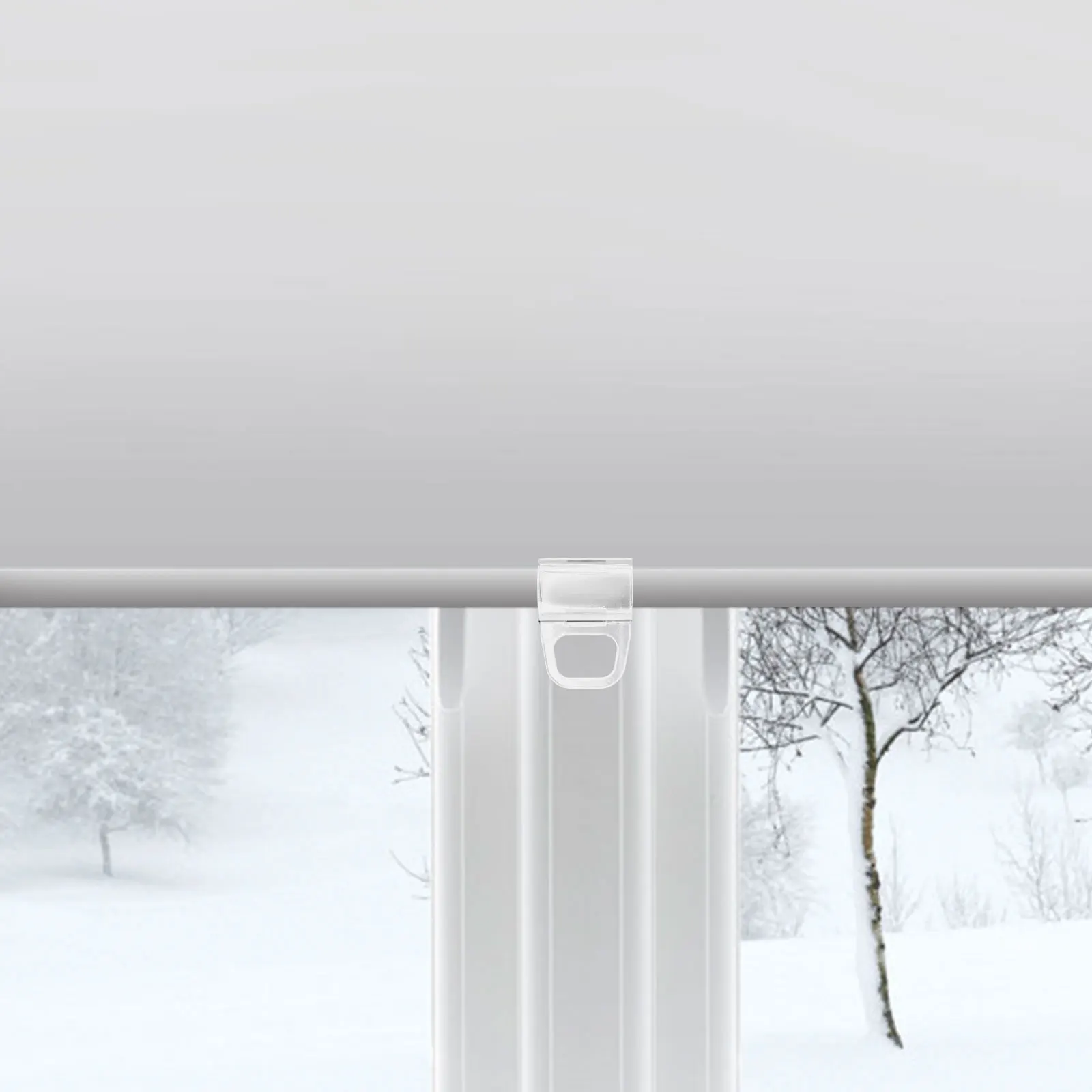 

10Pcs Transparent Roller Window Shades Pulls ABS Sturdy Plastic Handles for Roller Blinds 15mm Rod Accessories