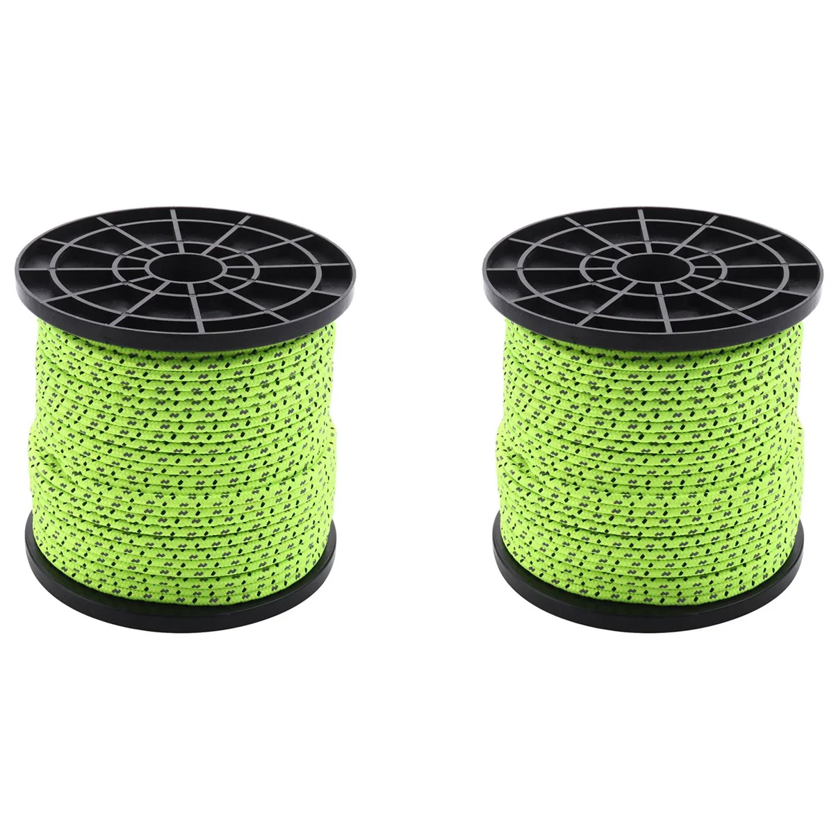 2 Pcs 4mm 50M/16.4Ft Glow in the Dark Luminous Reflective Tent Rope Guy Line Camping Cord