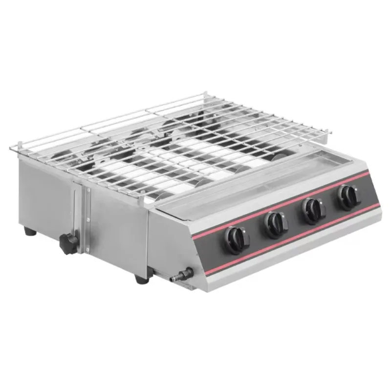 Factory provides stainless steel commercial smokeless gas grill used grill for sale