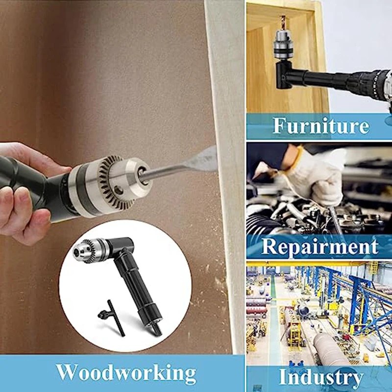 Chuck Corner Device Right-Angle Corner Right Angle Drill Adapter Device With Key Corner Device