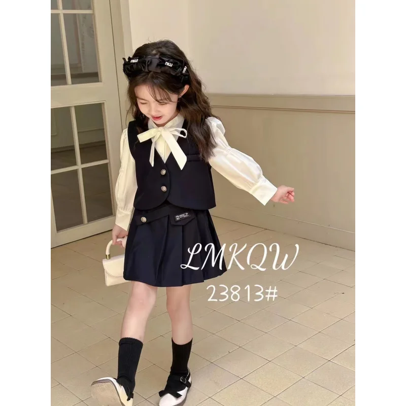 

Girls 'NEW CHILDREN'S clothing preppy style fashionable dress baby spring and autumn dress three-piece suit