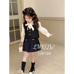 Girls 'NEW CHILDREN'S clothing preppy style fashionable dress baby spring and autumn dress three-piece suit