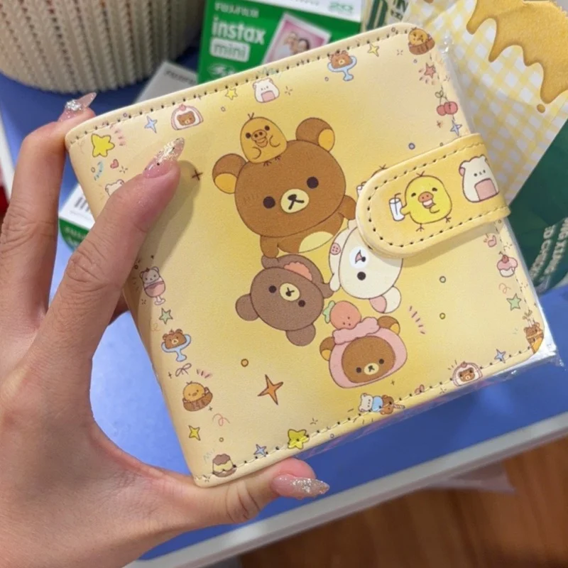 Rilakkuma Pu 3 Inches 40 Pages 80 Card Slots Loose Leaf Design Card Book Polaroid Photo Storage Card Book Christmas Sincere Gift