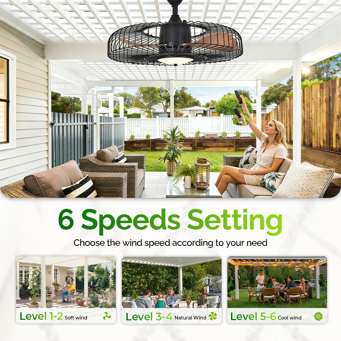 Orison 24' Outdoor Ceiling Fan - Outdoor Lighting For Gazebo ulasan dan harga