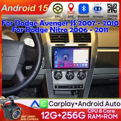 Android 15 Carplay For Dodge Avenger JS 2007 - 2010 For Dodge Nitro 2006 - 2011 Android Auto Video GPS Navigation Stereo 4G Wifi