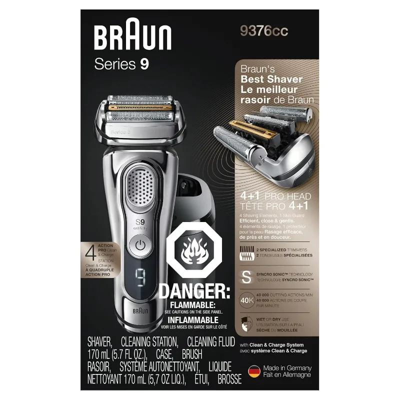 BRAUN Series 9 9295cc Wet & Dry Men's Electric Shaver