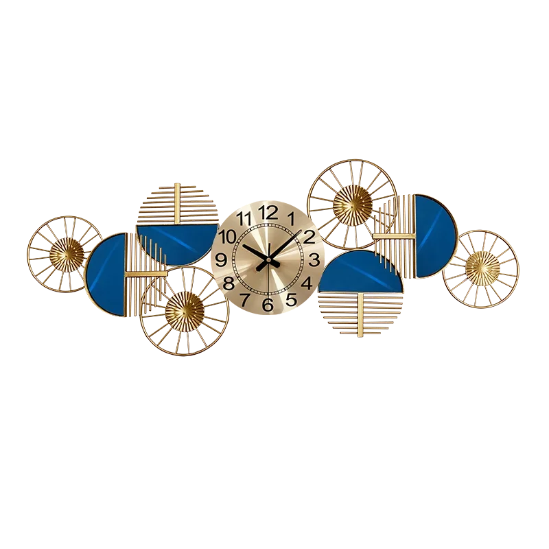 

European Unique Wall Clock Metal Unique Aesthetic Gaming Room Bedrooms Wall Watch Living Room Large Upscale Horloge Home Decor