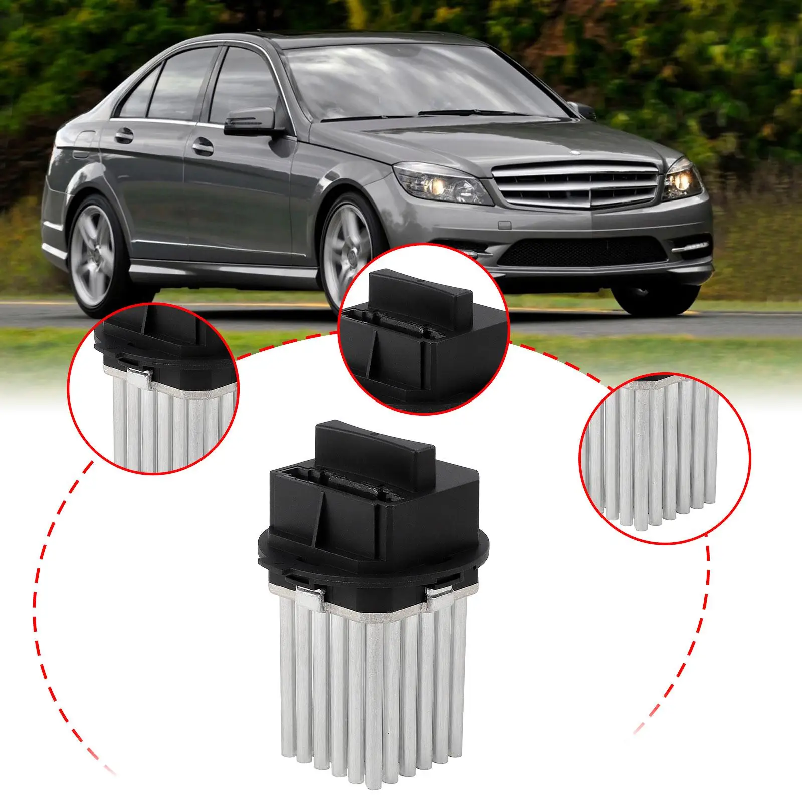 

HVAC Blower Motor Resistor 0008212992 JA1742 Replacement Accessories 68012613AA 99162442300 for 3500 Base 2500 Base